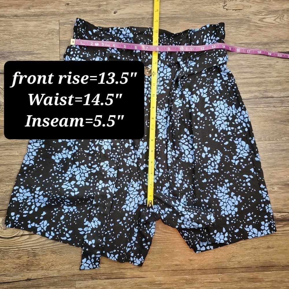 Who What Wear Linen Blend Speckled Paper Bag Shorts Size 8 Modern Chic Summer - Picture 8 of 10